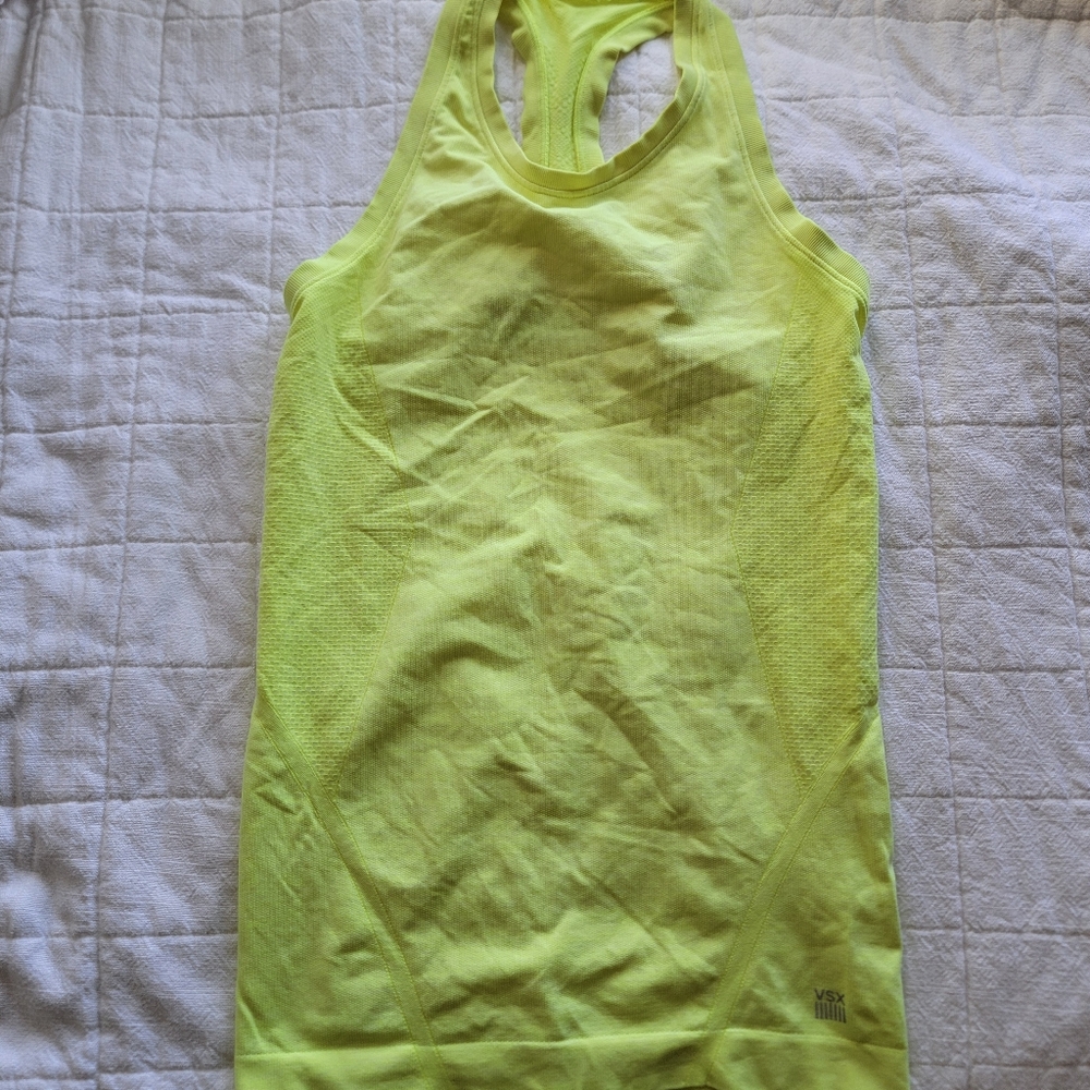BOGO Victoria's Secret VSX Sport Neon Yellow/Green Racerback Tank Top XS